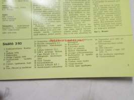 Mobilisti 1993 nr 3 -Lehti vanhojen autojen harrastajille, sisällysluettelo löytyy kuvista.