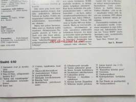 Mobilisti 1992 nr 6 -Lehti vanhojen autojen harrastajille, sisällysluettelo löytyy kuvista.