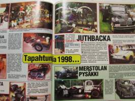 Mobilisti 1998 nr 6 -Lehti vanhojen autojen harrastajille, sisällysluettelo löytyy kuvista.