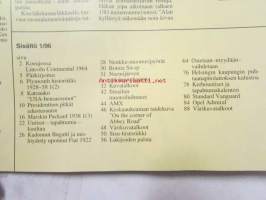 Mobilisti 1996 nr 1 -Lehti vanhojen autojen harrastajille, sisällysluettelo löytyy kuvista.