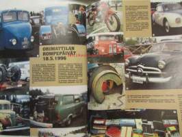 Mobilisti 1996 nr 3 -Lehti vanhojen autojen harrastajille, sisällysluettelo löytyy kuvista.