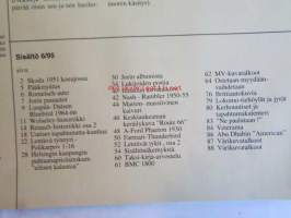 Mobilisti 1995 nr 6 -Lehti vanhojen autojen harrastajille, sisällysluettelo löytyy kuvista.