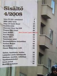 Mobilisti 2008 nr 4 -Lehti vanhojen autojen harrastajille, sisällysluettelo löytyy kuvista.
