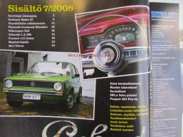 Mobilisti 2008 nr 7 -Lehti vanhojen autojen harrastajille, sisällysluettelo löytyy kuvista.