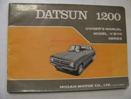 Datsun 1200 Ownr`s manual model (V) B 110 series. Käyttöohjekirja