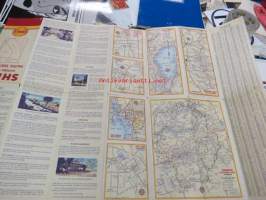 Shell sectional map of Pasific southwest road map -tiekartta