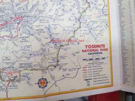 Shell sectional map of Pasific southwest road map -tiekartta