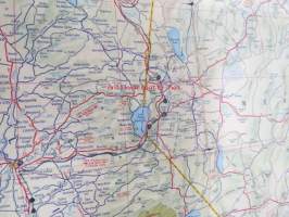 Shell sectional map of Pasific southwest road map -tiekartta