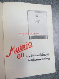 Mainio-tvätt snabbt och lätt - Mainio 60 tvättmaskinnens bruksanvisning -käyttöohjekirja