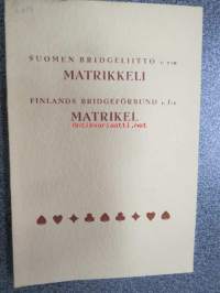 Suomen Bridgeliitto r.y.n matrikkeli / Finlands Bridgförbund r.f:s Matrikel