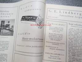 Messulehti julkaistu Husmoderförbundet´in leipä-, maidontuote-, rasva-aine- ja makeismessuilla 13-19 p. maaliskuuta 1928 - Mässbladet utgiven vid