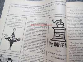 Messulehti julkaistu Husmoderförbundet´in leipä-, maidontuote-, rasva-aine- ja makeismessuilla 13-19 p. maaliskuuta 1928 - Mässbladet utgiven vid