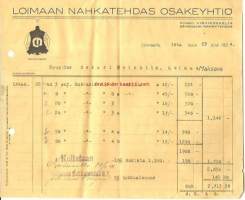 Loimaan Nahkatehdas Oy, Loimaa 23.10.1924  - firmalomake