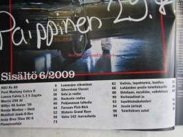 Mobilisti 2009 nr 6 -Lehti vanhojen autojen harrastajille, sisällysluettelo löytyy kuvista.