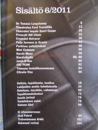 Mobilisti 2011 nr 6 -Lehti vanhojen autojen harrastajille, sisällysluettelo löytyy kuvista.
