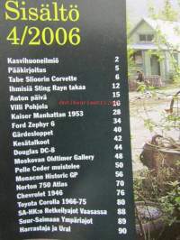 Mobilisti 2006 nr 4 -Lehti vanhojen autojen harrastajille, sisällysluettelo löytyy kuvista.