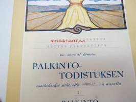 Mellilän Maamiesseura Kunniakirja / I palkinto Veikko Peltokurppa kasvitarhatuotteista 1939
