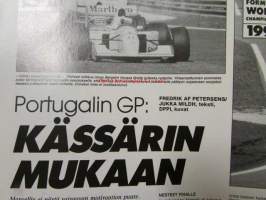 Vauhdin Maailma 1992 nr 10 -mm. Ralli-MM Australia, Ralli-SM Tampere Lammi ja Juniorit, Formula 1 GP:t Monza ja Estoril, Drag-SM Alastaro Finals, Mercedes 300SL