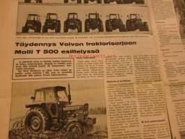 Koneviesti 1974 / 11.5.6.1974.sis mm,Täydennys Volvon traktorisarjaan.103 parsipihatto.Käytettyjen autojen hinnat.ym