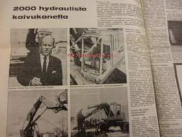 Koneviesti 1974 / 11.5.6.1974.sis mm,Täydennys Volvon traktorisarjaan.103 parsipihatto.Käytettyjen autojen hinnat.ym