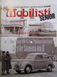 Mobilisti Senior, 2009 nr 2 -Lehti vanhojen autojen harrastajille, sisällysluettelo löytyy kuvista.