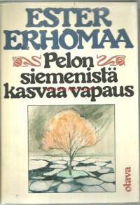 Pelon siemenistä kasvaa vapaus : romaani / Ester Erhomaa.Ester Erhomaa (oik. Ester Erholm, 18. kesäkuuta 1906 Rantasalmi – 22. joulukuuta 2001 Tampere) oli