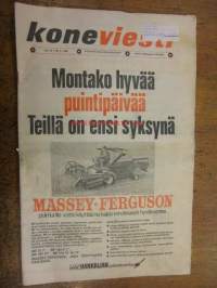 Koneviesti 1969 / 13. 25.6.1969 -sis. mm. seur. artikkelit / kuvat .Rivilannoitusta Lounais-Suomessa.Perunannostokoneita.Metallin katkaisuun tarkoitetut sahat.ym