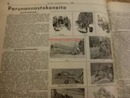 Koneviesti 1969 / 13. 25.6.1969 -sis. mm. seur. artikkelit / kuvat .Rivilannoitusta Lounais-Suomessa.Perunannostokoneita.Metallin katkaisuun tarkoitetut sahat.ym