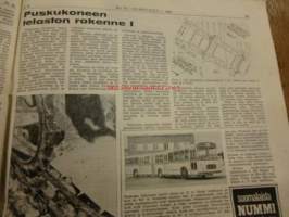 Koneviesti 1969 / 13. 25.6.1969 -sis. mm. seur. artikkelit / kuvat .Rivilannoitusta Lounais-Suomessa.Perunannostokoneita.Metallin katkaisuun tarkoitetut sahat.ym