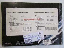 Mitsubishi Tredia Omistajan käsikirja - Owner&#039;s handbook