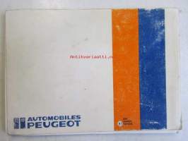 Peugeot 309 Instruktionsbog -Käyttöohjeet