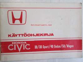 Honda Civic 3D / 3D Sport / 4D Sedan / 5D / Wagon -käyttöohjekirja