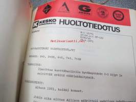 Allic-Chalmers huoltotiedotukset -kansiollinen huoltotiedotuksia 1959-1970