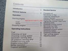 Volkswagen Diesel Industrial Engine 068.2 Instruction Manual  -teollisuusmoottorin käyttöohjekirja englanniksi
