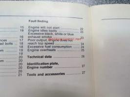 Volkswagen Diesel Industrial Engine 068.2 Instruction Manual  -teollisuusmoottorin käyttöohjekirja englanniksi