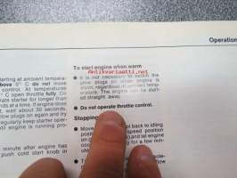 Volkswagen Diesel Industrial Engine 068.2 Instruction Manual  -teollisuusmoottorin käyttöohjekirja englanniksi