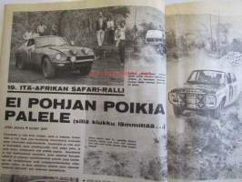 Vauhdin Maailma 1971 nr 5 -mm. XXXVI Päijänteen ympäriajo, Saabiakin suomalaisempia auto, 19. Itä-Afrikan Safari-Ralli Ei pohjan poikia palele (sillä kiukku