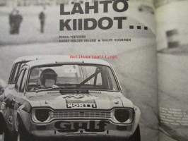 Vauhdin Maailma 1973 nr 5 -mm. Emerson Fittibaldi tentissä, Fiat vanhin osastopäälikkö Enzo Ferrari, Vuosikymmen Eläintarha ajosta, Saarinen sekoitti suurten