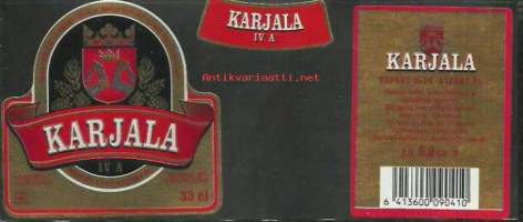 Karjala IV A olut - olutetiketti