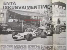 Vauhdin Maailma 1973 nr 3 -mm. Drag Racing, Super Veet Daytonassa, Formula 1 avaus ArgentiinanGran Premio de la Rebilicalla, Kartista kuninkuuteen, Jarno Saarisen