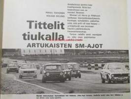 Vauhdin Maailma 1973 nr 7 -mm. VI Suur-Saimaan ajot Saimaan suuret säpinät - ja Söhläykset, Formula 1 Ruotsin Grand Prix, Indyn nurja puoli, Jackie Stewart