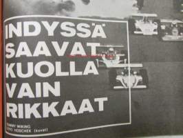 Vauhdin Maailma 1973 nr 7 -mm. VI Suur-Saimaan ajot Saimaan suuret säpinät - ja Söhläykset, Formula 1 Ruotsin Grand Prix, Indyn nurja puoli, Jackie Stewart