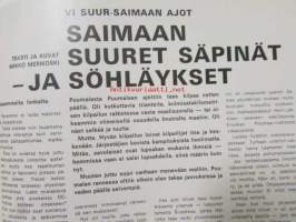 Vauhdin Maailma 1973 nr 7 -mm. VI Suur-Saimaan ajot Saimaan suuret säpinät - ja Söhläykset, Formula 1 Ruotsin Grand Prix, Indyn nurja puoli, Jackie Stewart