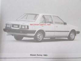 Korjausopas Datsun/Nissan Cherry vm 1979-86 ja Sunny vm 1982-86, 988cc 987cc 1171cc 1269cc 1397cc 1488cc.