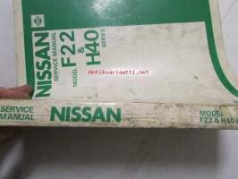 Nissan Service manual, Model F22 &amp; H40 series