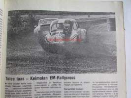 Vauhdin Maailma 1975 nr 5 -mm. Shokki-Cecotto, Ison koirankoppi Mini, Saammeko esitellä Kuningas Richard, Alpine Renault V6 Turbo, TT Tuoreinta tekniikkaa, Trialin