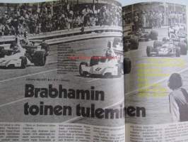 Vauhdin Maailma 1975 nr 5 -mm. Shokki-Cecotto, Ison koirankoppi Mini, Saammeko esitellä Kuningas Richard, Alpine Renault V6 Turbo, TT Tuoreinta tekniikkaa, Trialin