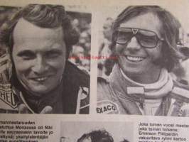 Vauhdin Maailma 1975 nr 11 -mm. Kawasaki 400 D &quot;tavallinen&quot;, Hannu Mikkola Kaatuu se auto Australiassakin, Maa tarvitsee moottoriradan, Tippavaaran kautta radoille,