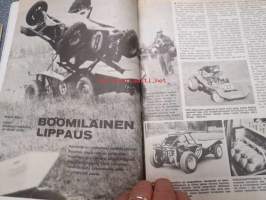 Vauhdin Maailma 1974 nr 7 sis. mm. seur. artikkelit / kuvat / mainokset; Rallicros yhtä paljon show kuin kilpailukin mm. Björn Waldegård, Mauri A. Lindell,