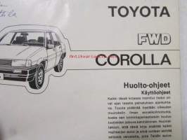 Toyota Corolla FWD -Omistajan käsikirja